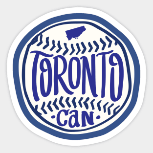 Toronto Canada Hand Drawn Typography Baseball T-Shirt Sticker